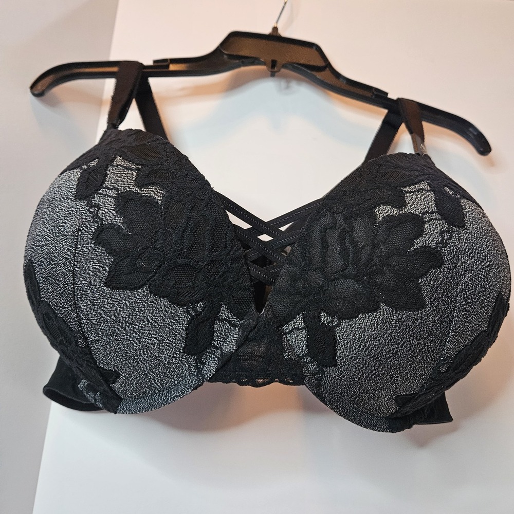 Torrid XO Plunge Push-Up Bra 46D Kaina Floral360 Back Smoothing NWT Boudoir Chic
